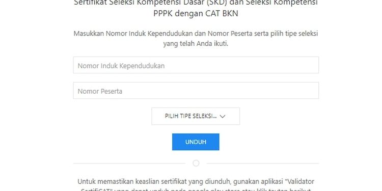Cara Download Sertifikat SKD CPNS 2023