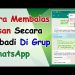 Cara Membalas Chat Grup WhatsApp secara Pribadi
