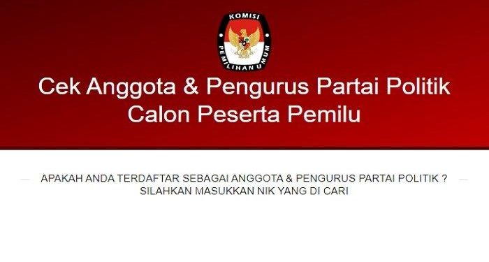 Cara Cek NIK Terdaftar Parpol atau Tidak