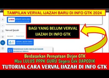 Cara Verval Ijazah di Info GTK Tahun 2024