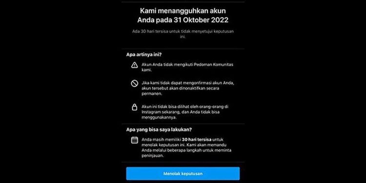 Cara Memulihkan Akun Instagram yang Kena Suspend