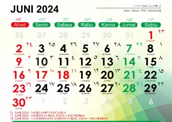 Daftar Tanggal Merah dan Cuti Bersama Juni 2024