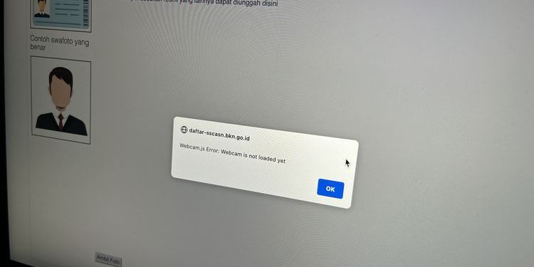 Cara Mengatasi Webcam.js Error di sscasn.bkn.go.id saat Swafoto