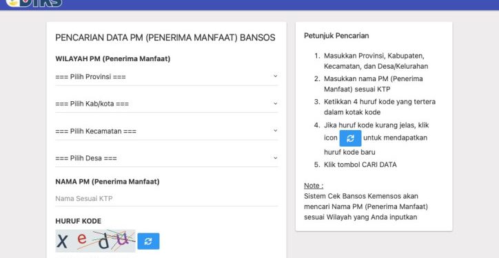 Cara Cek NIK KTP Penerima Bansos Pemerintah