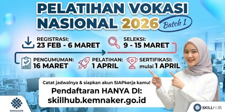 Cara Daftar Pelatihan Vokasi Nasional Kemnaker 2026