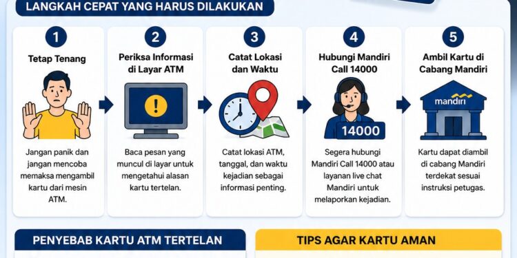Cara Cepat Mengatasi Kartu ATM Mandiri Tertelan