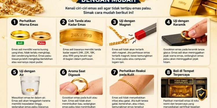 Cara Membedakan Emas Asli dan Palsu Dengan Mudah