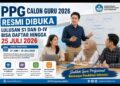 PPG Calon Guru 2026 Resmi Dibuka, Ini Syaratnya