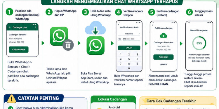 Cara Mengembalikan Chat WhatsApp Terhapus
