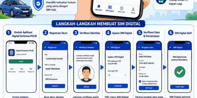 Masih Binggung Cara Bikin SIM Digital, Begini Caranya