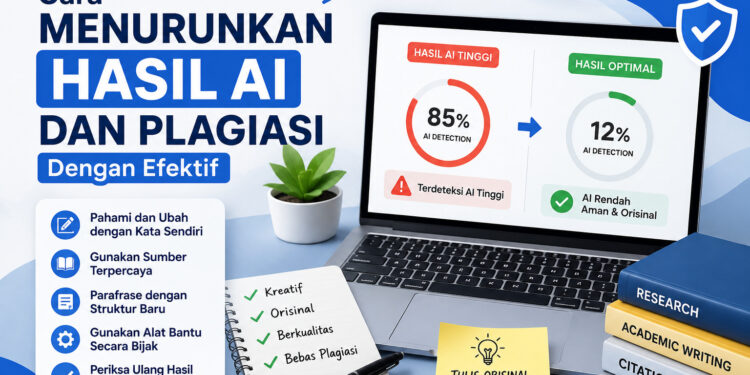 Cara Menurunkan Hasil AI dan Plagiasi Dengan Efektif