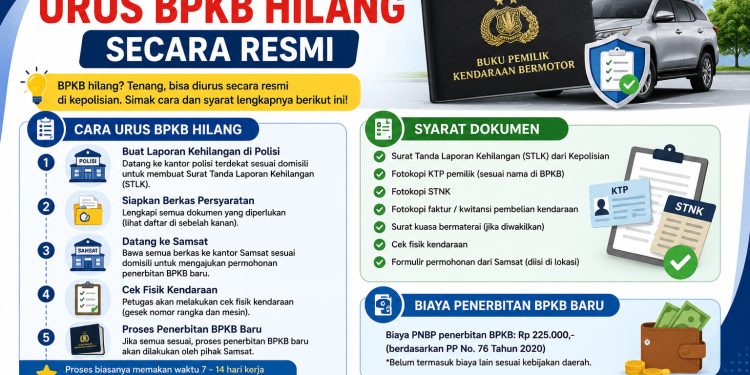 Cara dan Syarat Urus BPKB Hilang Secara Resmi