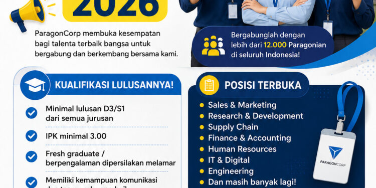 Lowongan Kerja ParagonCorp 2026, Berikut Kualifikasi Lulusannya!