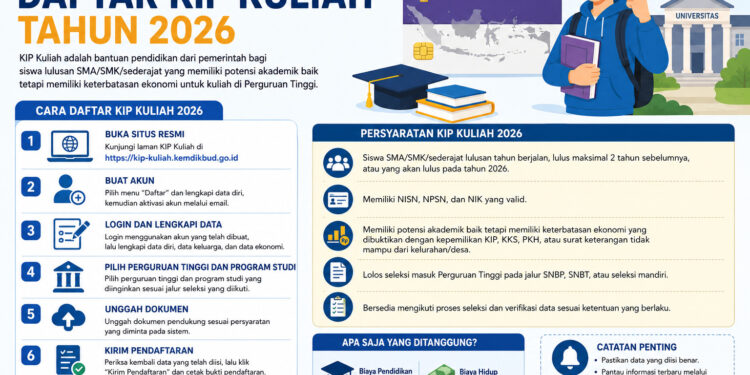 Cara dan Persyaratan Daftar KIP Kuliah Tahun 2026