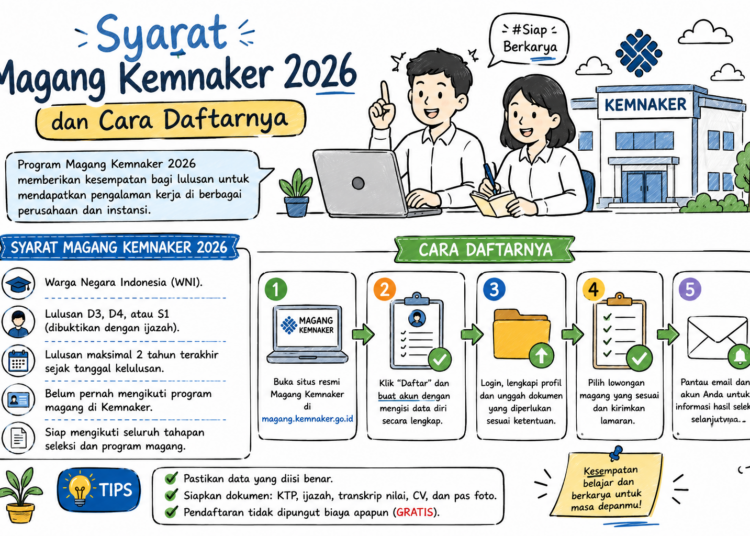 Syarat Magang Kemnaker 2026 dan Cara Daftarnya