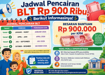 Jadwal Pencairan BLT Rp 900 Ribu, Berikut Informasinya!