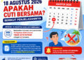 18 Agustus 2026 Apakah Cuti Bersama? Berikut Penjelasannya