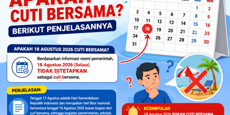 18 Agustus 2026 Apakah Cuti Bersama? Berikut Penjelasannya