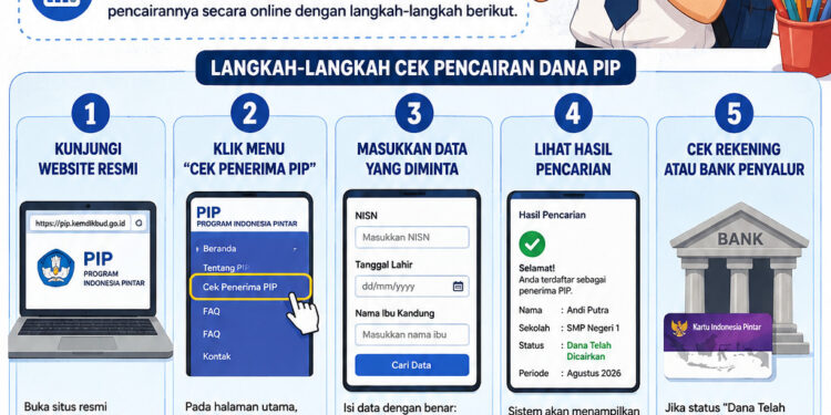 Cara Cek Pencairan Dana PIP Agustus 2026, Berikut Langkah-langkahnya