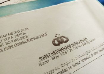 Cara Mengurus Surat Keterangan Hilang