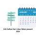 Cek Daftar Hari Libur Bulan Januari 2024