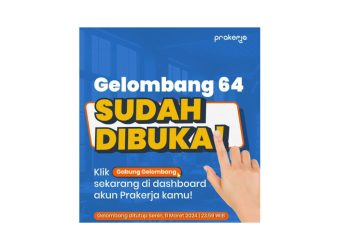 Kartu Prakerja Gelombang 64 Sudah Dibuka Hari Ini,Cek syarat dan Cara Daftar
