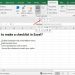Tanpa Rumus, Begini Cara Buat Ikon Ceklis di Excel dengan simple