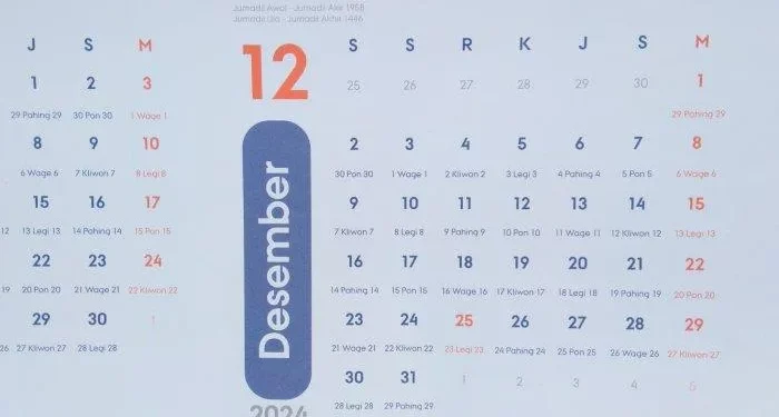 Jadwal Hari Libur dan Cuti Bersama Desember 2024