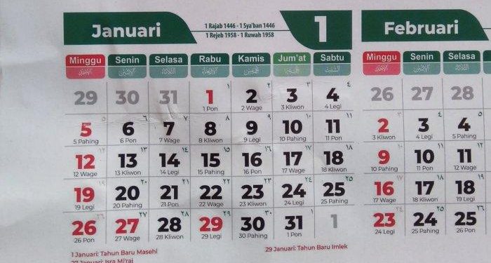 Libur Isra Miraj dan Imlek Januari 2025: Berikut Rinciannya