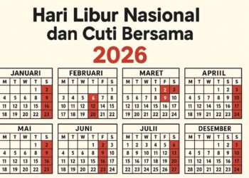 Jadwal Hari Libur Nasional dan Cuti Bersama Tahun 2026