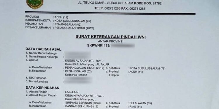 Mudah! Ini Cara Mengurus Surat Pindah Antar Provinsi Secara Online 2025