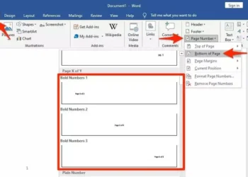 Cara Membuat Nomor Halaman Berbeda di Word