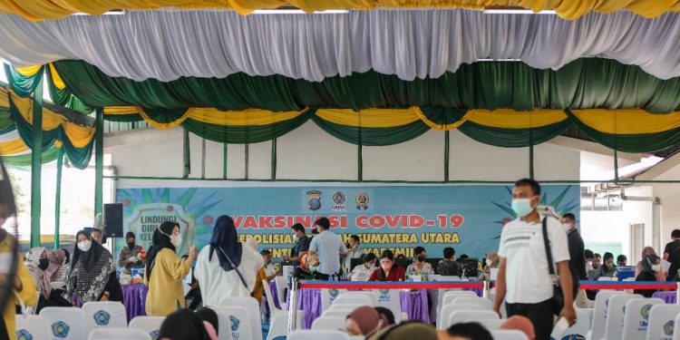 UMSU Dan POLDA SU Bersinergi Gelar Vaksinasi Tahap 2