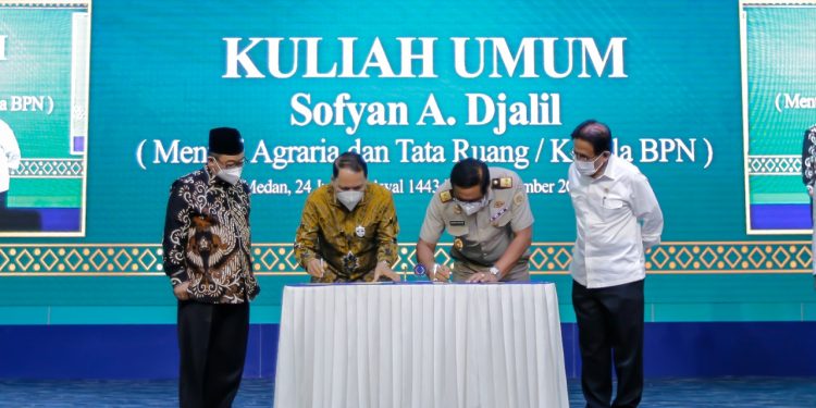 UMSU Tandatangani Mou Bersama Kanwil BPN Sumatra Utara
