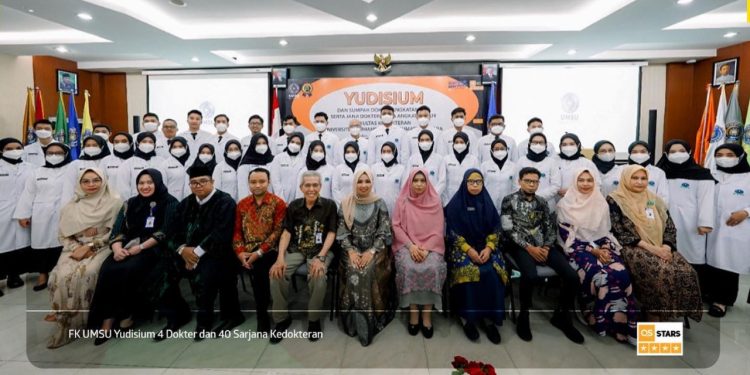 UMSU’s Faculty of Medicine Yudisium 4 Doctors and 40 Medical Scholars