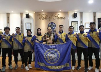 The UMSU Rector Supports Karate Student-Athletes Competing in Thailand