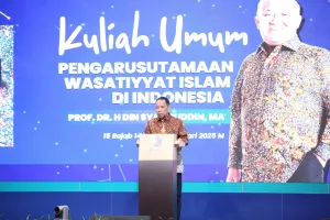 Public Lecture at UMSU Prof. Din Syamsuddin: “Islamic Moderation Prevents Extremism”