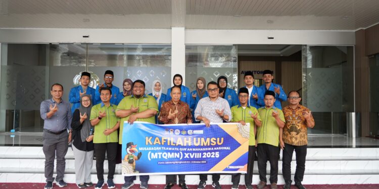 UMSU Rector Sends Off National Pilmapres Finalist and the 18th MTQMN Contingent