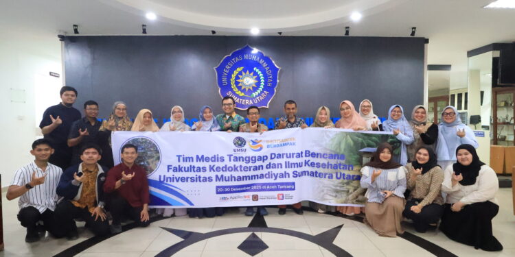 FKIK UMSU Deploys 70 Doctors to Bandar Pusaka, Aceh Tamiang