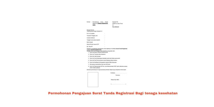 Permohonan Pengajuan Surat Tanda Registrasi Bagi tenaga kesehatan