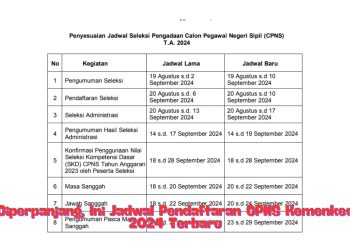 Diperpanjang, Ini Jadwal Pendaftaran CPNS Kemenkes 2024 Terbaru