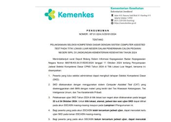 Jadwal dan Lokasi Ujian SKD CPNS Kemenkes 2024 di Titik Luar Negeri