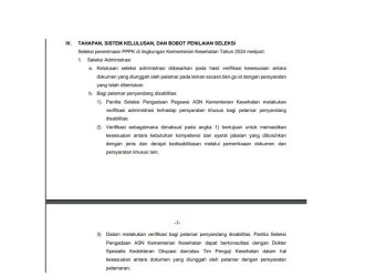 Tahapan Seleksi dan Sistem Kelulusan PPPK Kemenkes 2024