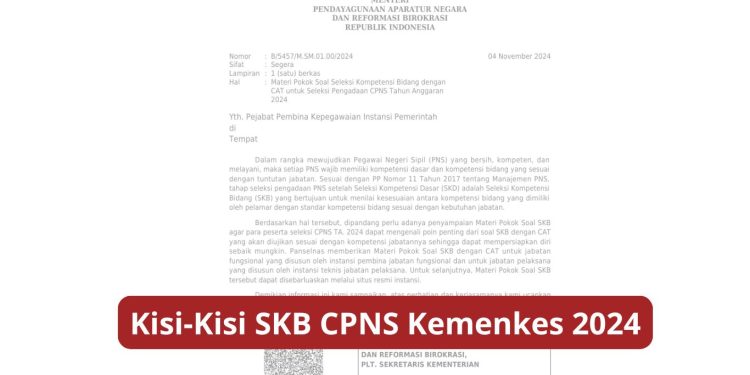Kisi-Kisi SKB CPNS Kemenkes 2024