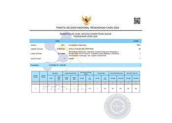 Link PDF Pengumuman Hasil SKD CPNS Kemenkes 2024