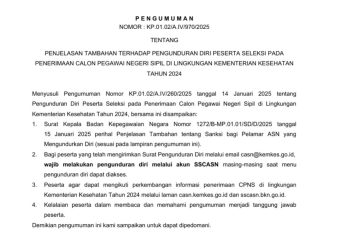 Sanksi Mengundurkan Diri Dari ASN Kemenkes 2024