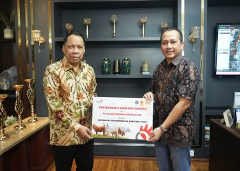 UMSU Terima 4 Ekor Sapi Kurban dari Telkom