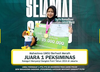 Mahasiswa UMSU Juara I Pekan Seni Mahasiswa Nasional 2024