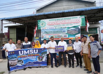 UMSU Peduli, Bantu Korban Banjir di Sergai dan Tanjungpura