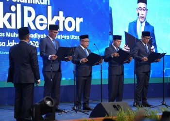 Pelantikan Empat Wakil Rektor UMSU Ketua PP Muhammadiyah: Jadikan  Kampus Se-Unggul-Unggulnya